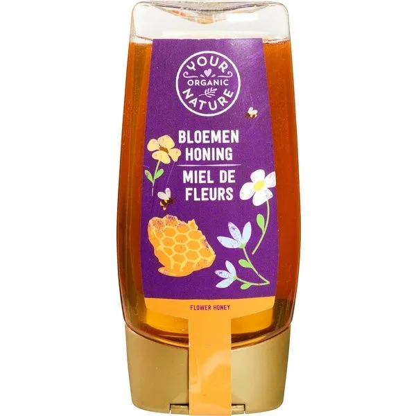 Your Organic Nature Bloemenhoning Vloeibaar Knijpfles (350 gr)