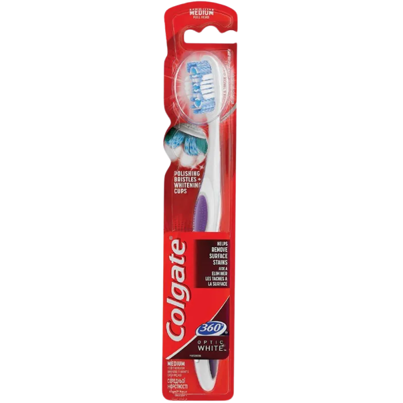 Colgate Tandenborstel 360 Optic White Medium (1 stuk)