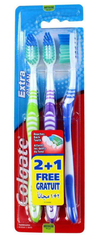 Colgate Tandenborstel Extra Clean Medium (3 Stuks)