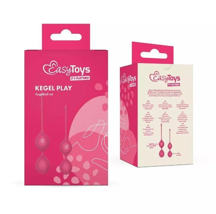 Easytoys Kegel Play Kegelballen Roze (2 stuks)