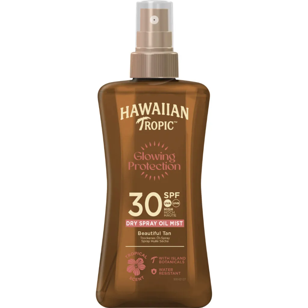 Hawaiian Tropic Zonnebrand Glowing Protection Dry Spray Oil SPF30 (200 ml)