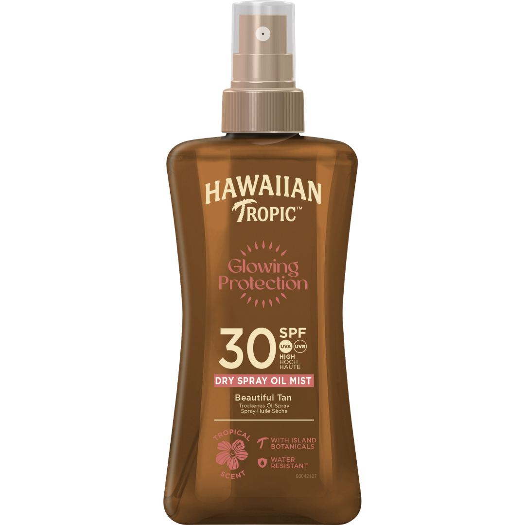 Hawaiian Tropic Zonnebrand Glowing Protection Dry Spray Oil SPF30 (200 ml)