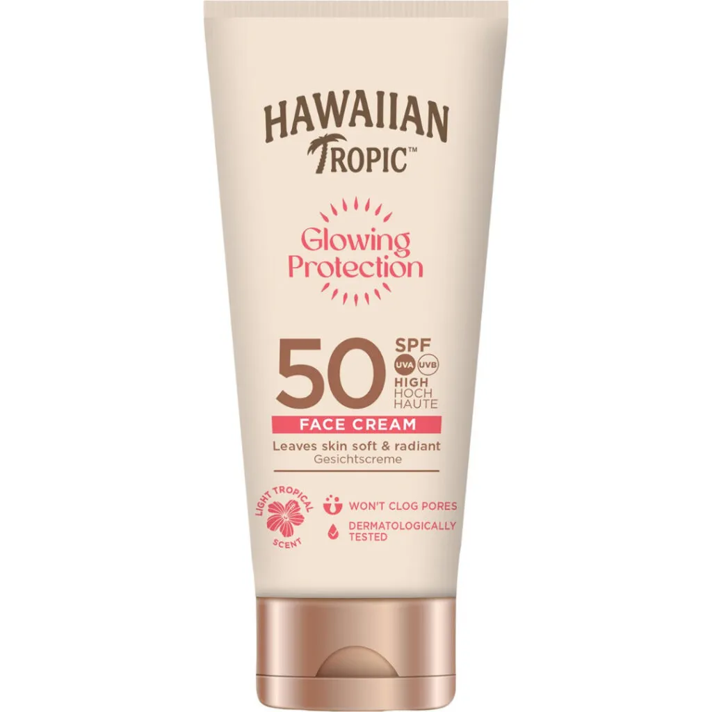 Hawaiian Tropic Zonnebrand Glowing Protection Face Cream SPF 50 (50 ml)