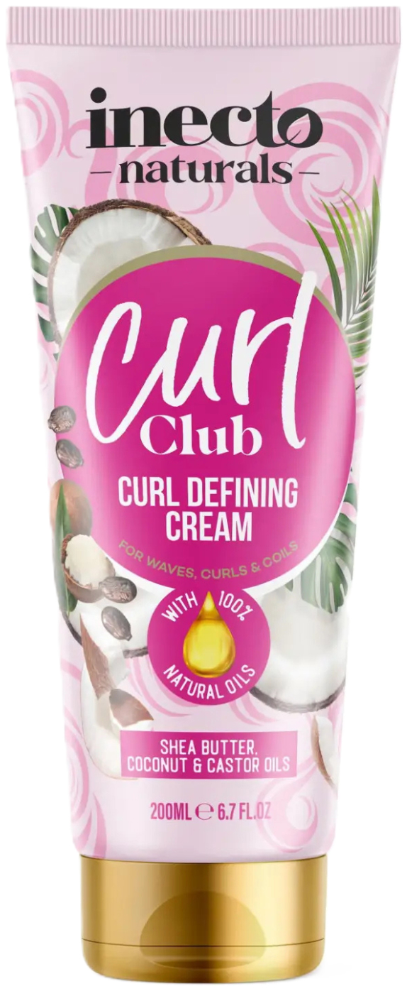 Inecto Curl Club Defining Cream Shea Butter Coconut Castor Oil (200 ml)