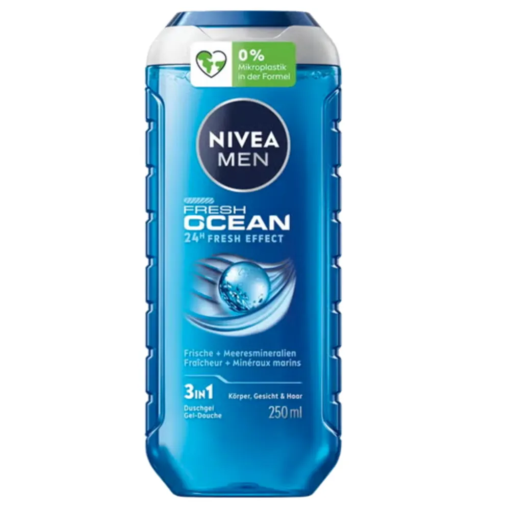 Nivea Men Shampoo & Douchegel 3in1 Fresh Ocean (250 ml)