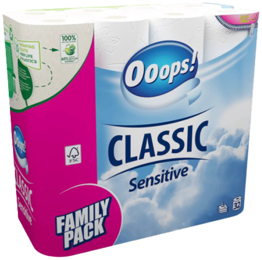 Ooops! Classic Toiletpapier 3-laags Sensitive (32 Stuks)