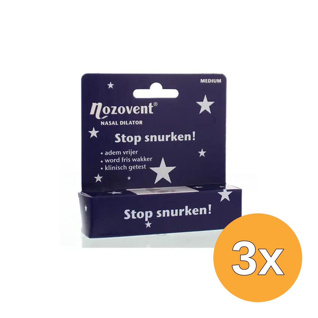 3x Nozovent Snurkers Neusspreider Maat M (1 stuk)
