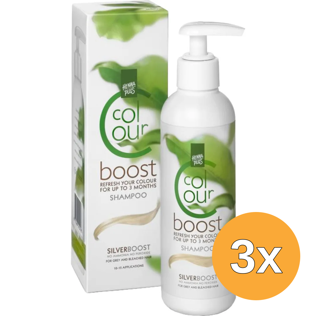 3x Hennaplus Colour Boost Silver (200 ml)