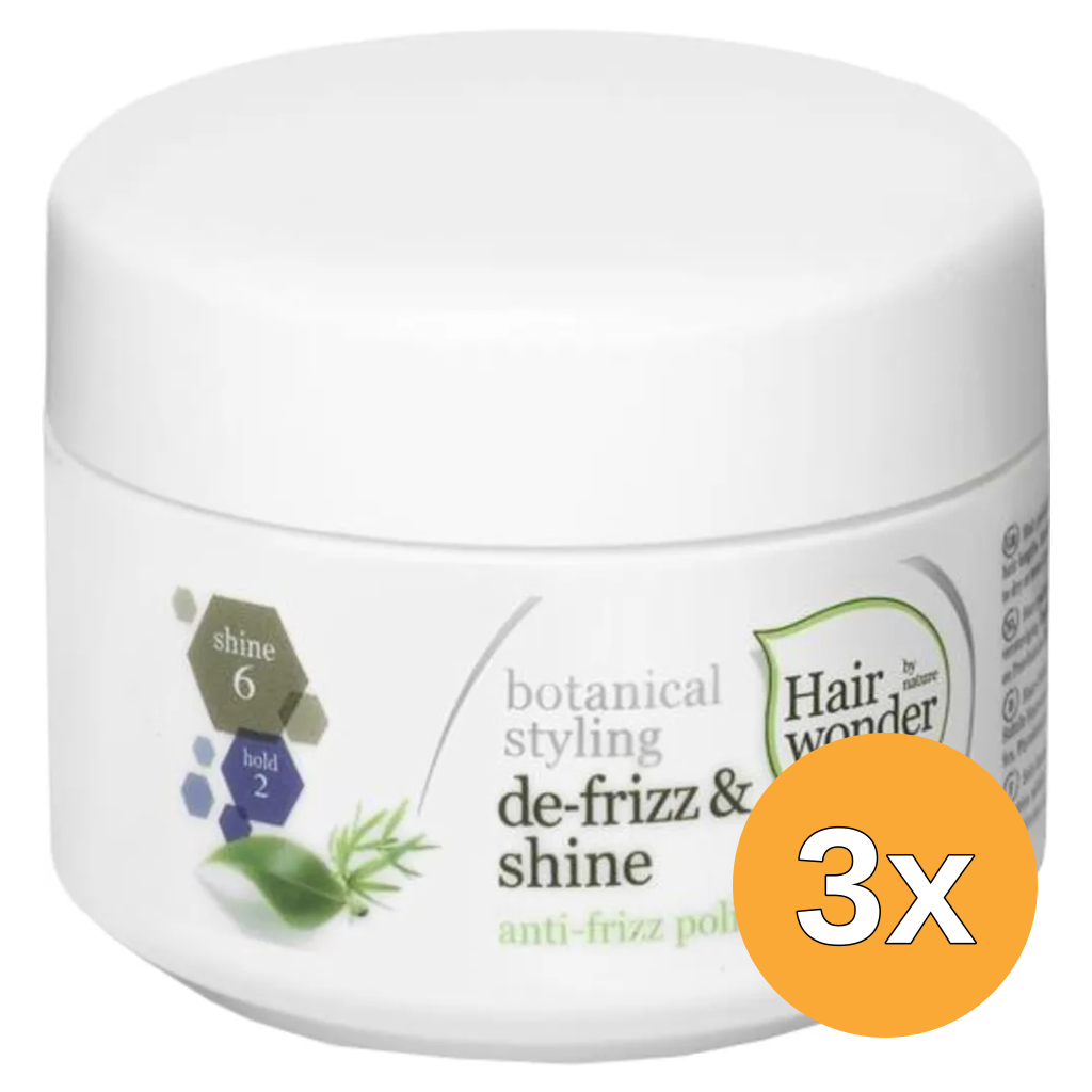 3x Hairwonder Botanical Styling De Frizz & Shine (100 ml)