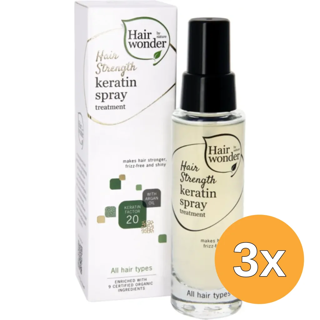 3x Hairwonder Hair strength keratin spray (50 ml)