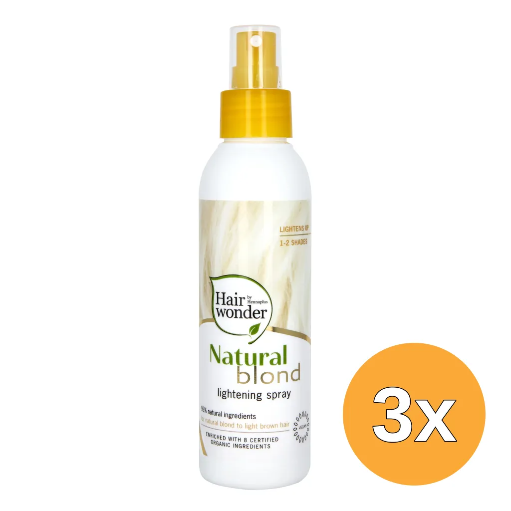 3x Hairwonder Natural Blond lightening spray (150 ml)