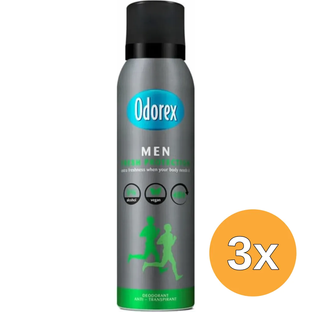 3x Odorex Deospray Men - Fresh Protection (150 ml)
