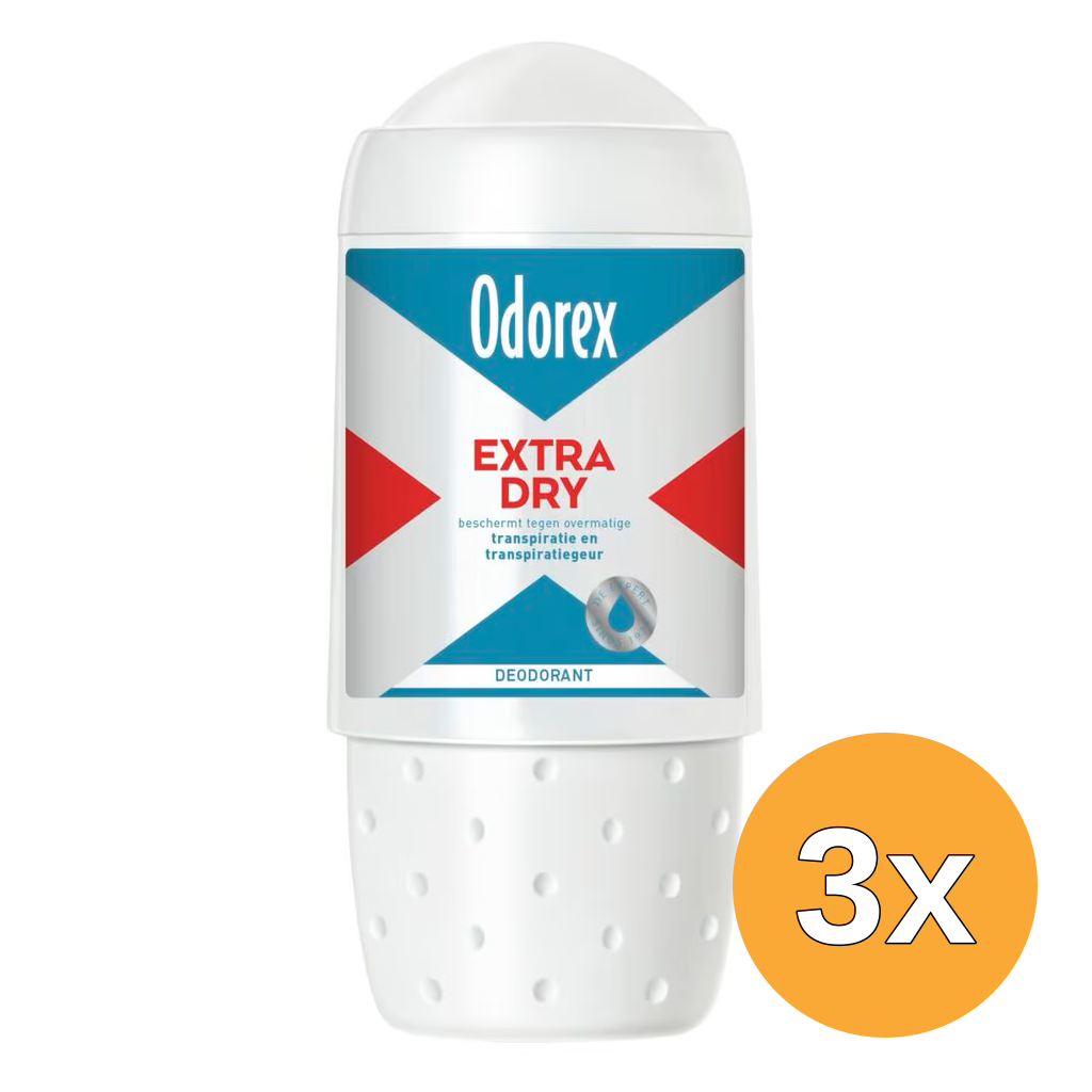3x Odorex Extra Dry Deoroller (50 ml)