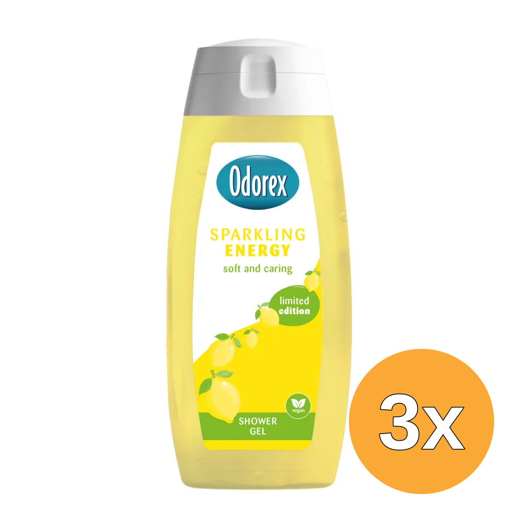 3x Odorex Showergel Sparkling Energy (300 ml)
