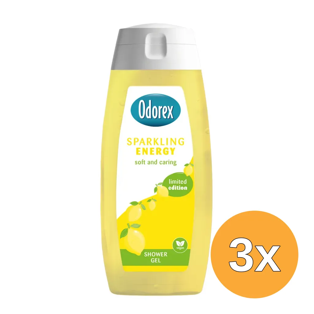 3x Odorex Showergel Sparkling Energy (300 ml)