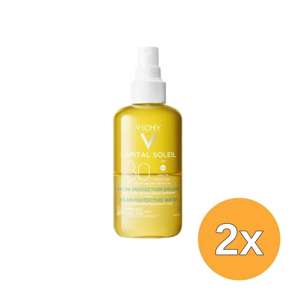 2x Vichy Capital Soleil Solar Protective Water Hyaluron SPF30 (200 ml)