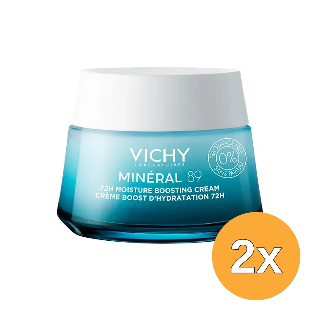 2x Vichy Mineral 89 - 72h Moisture Boosting Cream (50 ml)