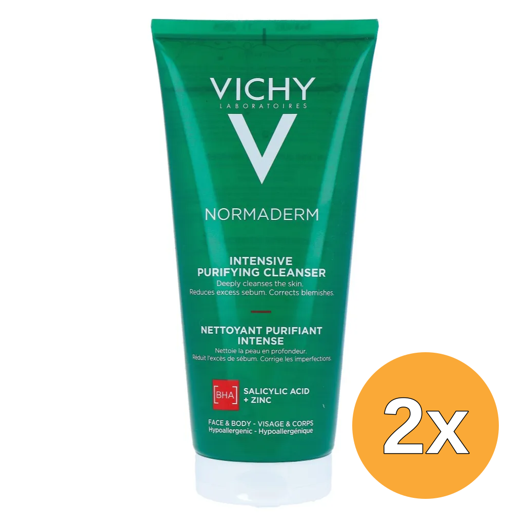 2x Vichy Normaderm Phytosolution Purifying Reinigingsgel (200 ml)