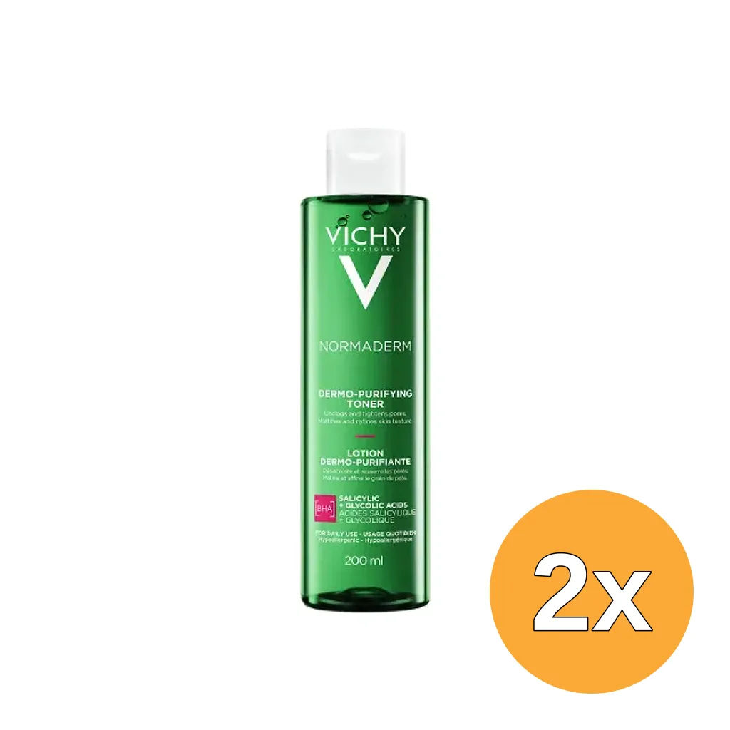 2x Vichy Normaderm Reinigingslotion (200 ml)