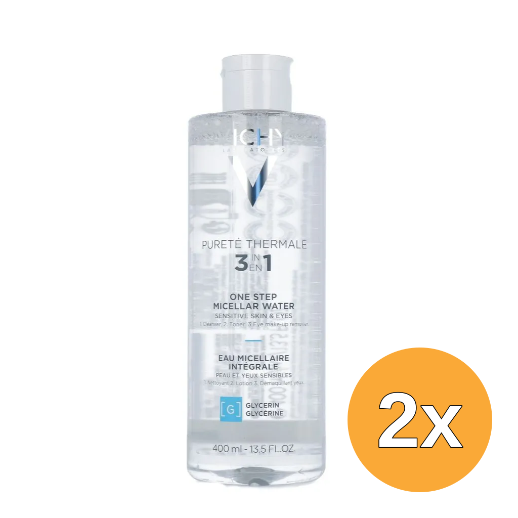 2x Vichy Pureté Thermale One-step Micellar Water (400 ml)