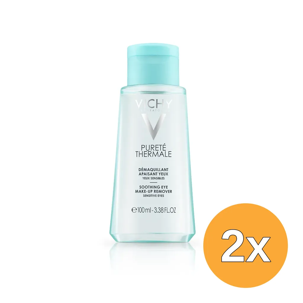 2x Vichy Pureté Thermale Soothing Eye Make-up Remover Sensitive Eyes (100 ml)