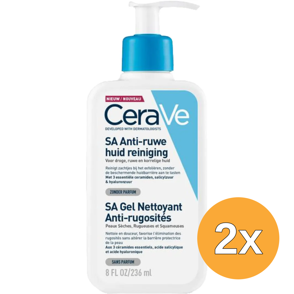 2x Cerave Anti ruwe huid reiniger (236 ml)
