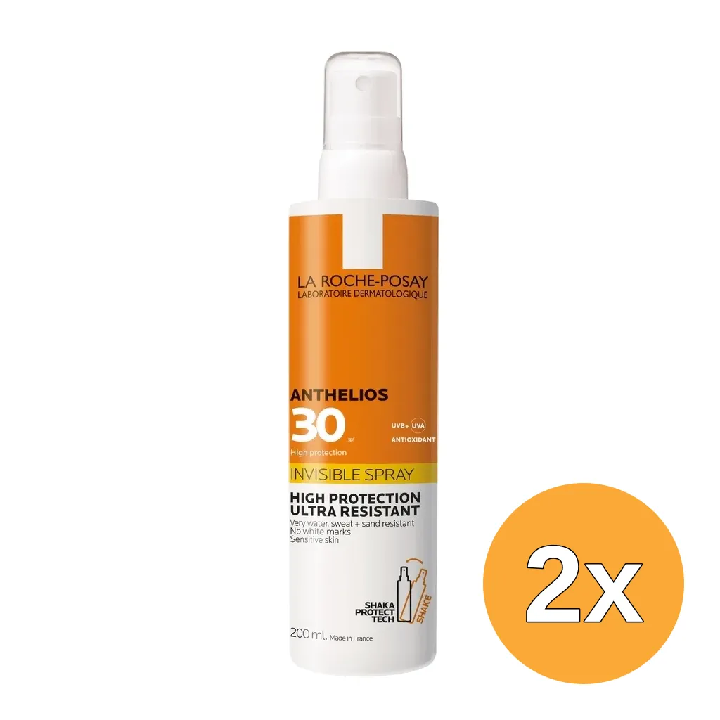 2x La Roche-Posay Anthelios Invisible Spray SPF30 (200 ml)