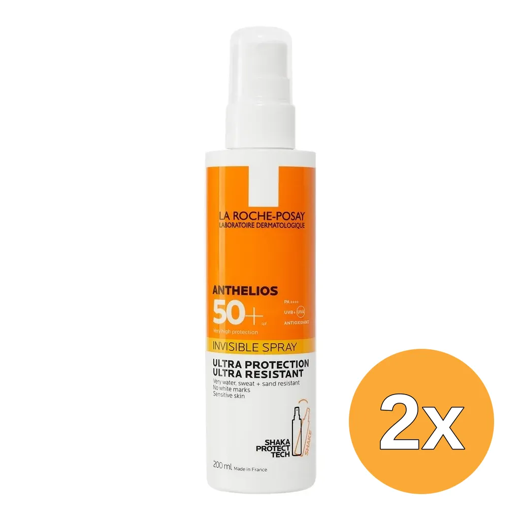2x La Roche-Posay Anthelios Invisible Spray SPF50+ (200 ml)