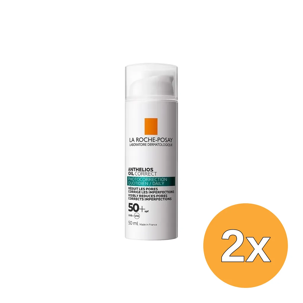 2x La Roche-Posay Anthelios Oil Correct SPF50 (50 ml)
