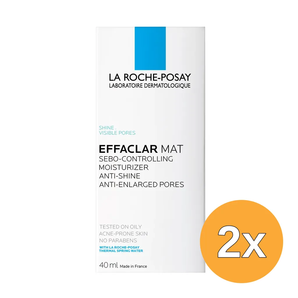 2x La Roche-Posay Effaclar Mat Anti-shine Moisturizer (40 ml)