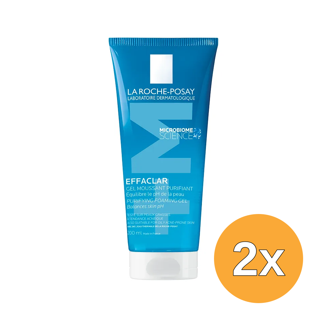 2x La Roche-Posay Effaclar Purifying Foaming Gel (200 ml)