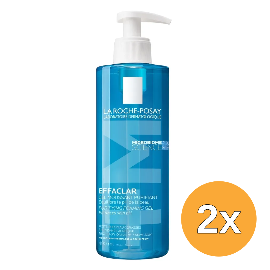 2x La Roche-Posay Effaclar Purifying Foaming Gel (400 ml)