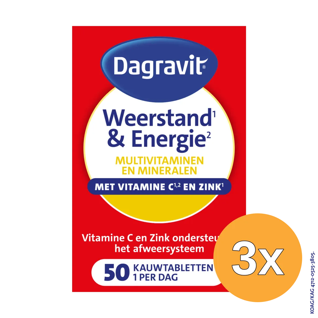 3x Dagravit Totaal 30 weerstand & energie (50 tabletten)