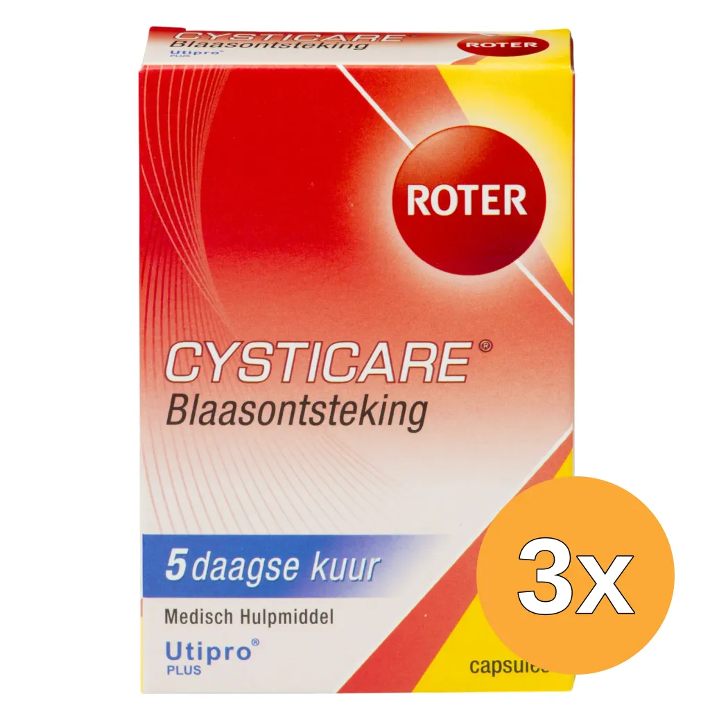 3x Roter Cysticare (15 capsules)