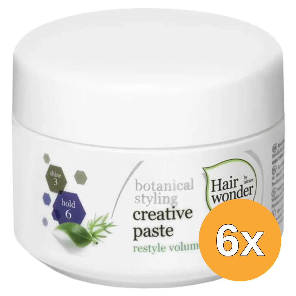 6x Hairwonder Botanical Styling Creative Paste (100 ml)
