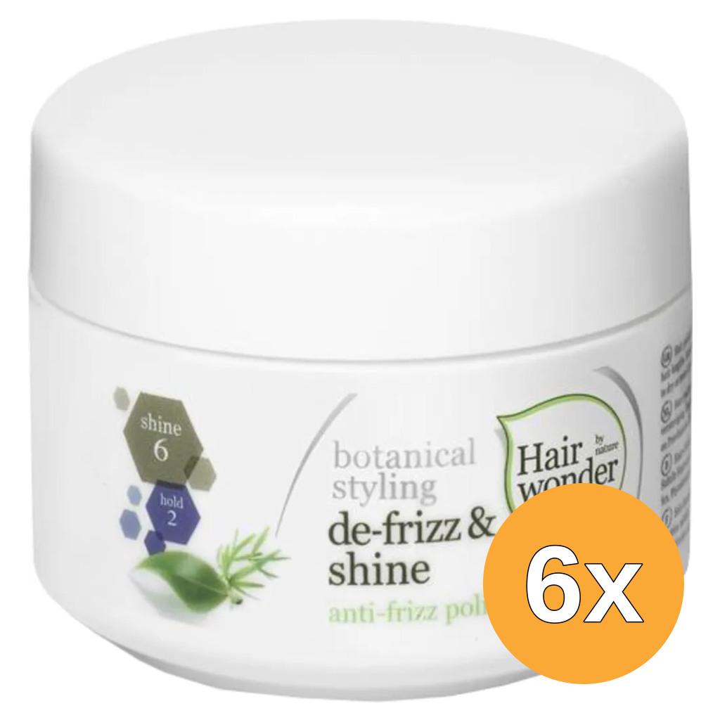 6x Hairwonder Botanical Styling De Frizz & Shine (100 ml)