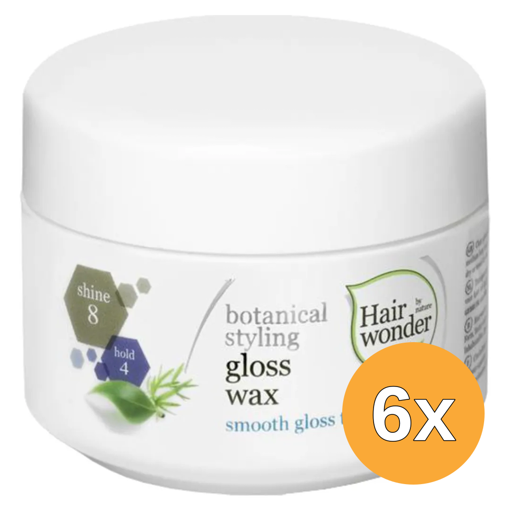6x Hairwonder Botanical Styling Gloss Wax (100 ml)