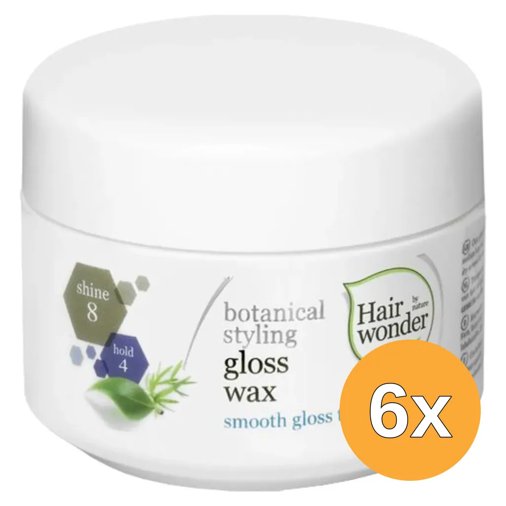 6x Hairwonder Botanical Styling Gloss Wax (100 ml)