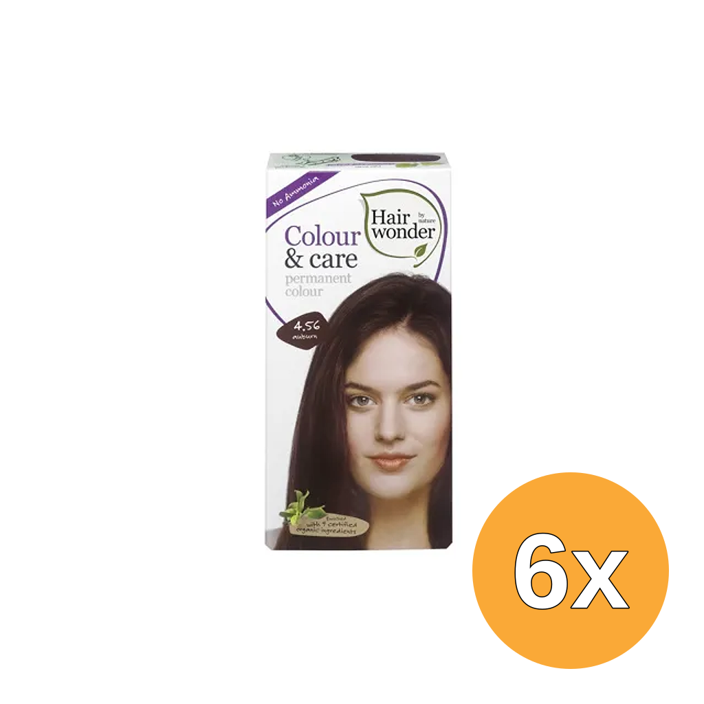 6x Hairwonder Colour cream 4.56 auburn (60 ml)