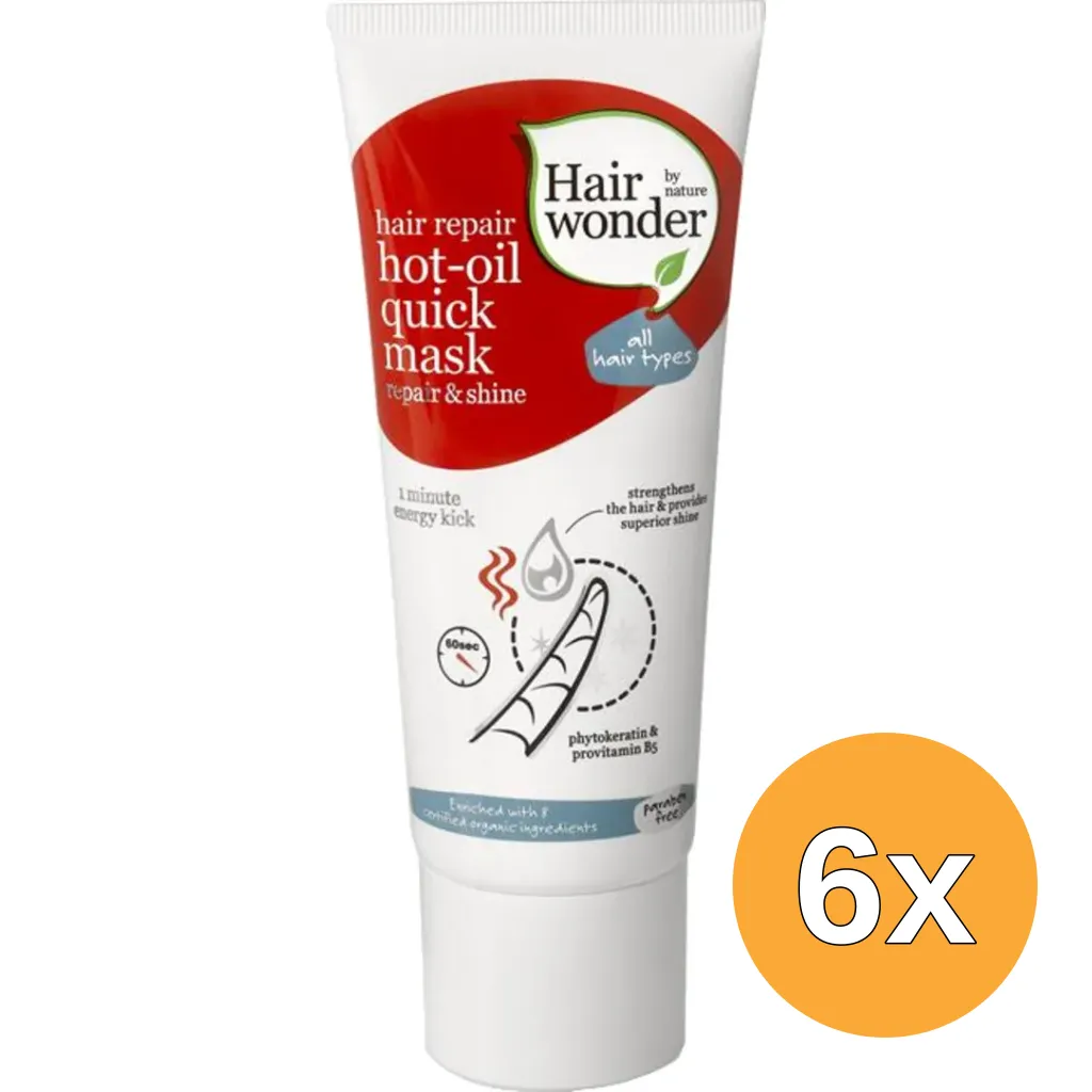 6x Hairwonder Hair Repair Hot Oil Quick Mask (100 ml)