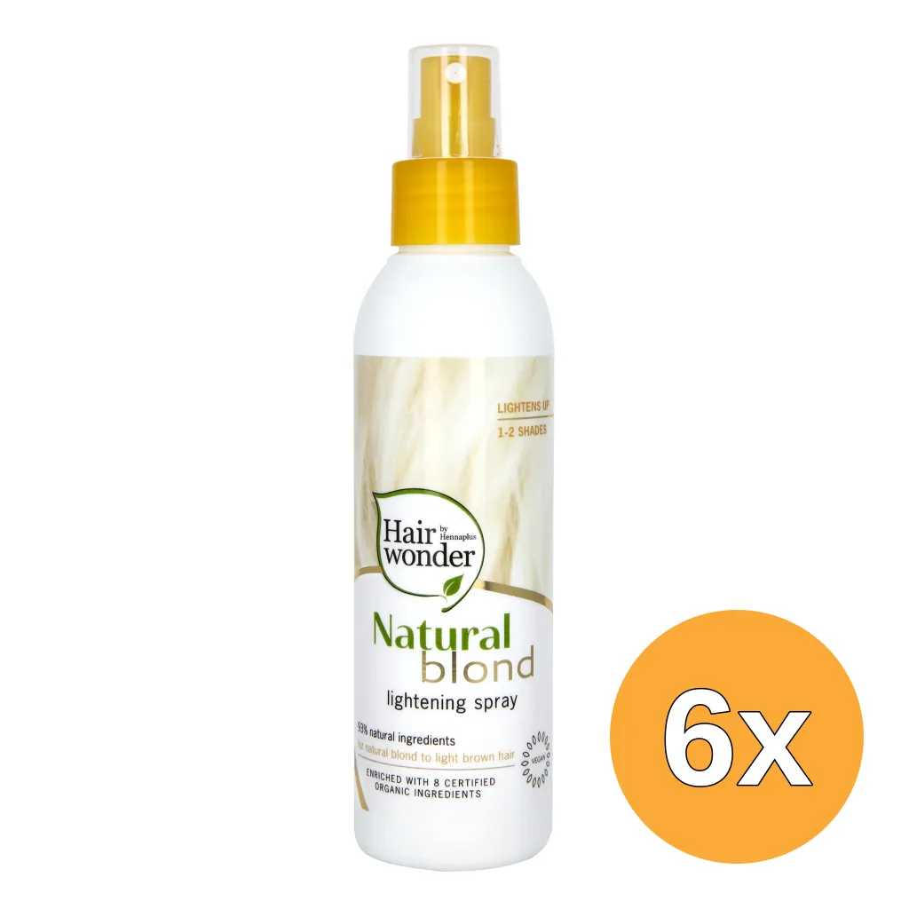 6x Hairwonder Natural Blond lightening spray (150 ml)