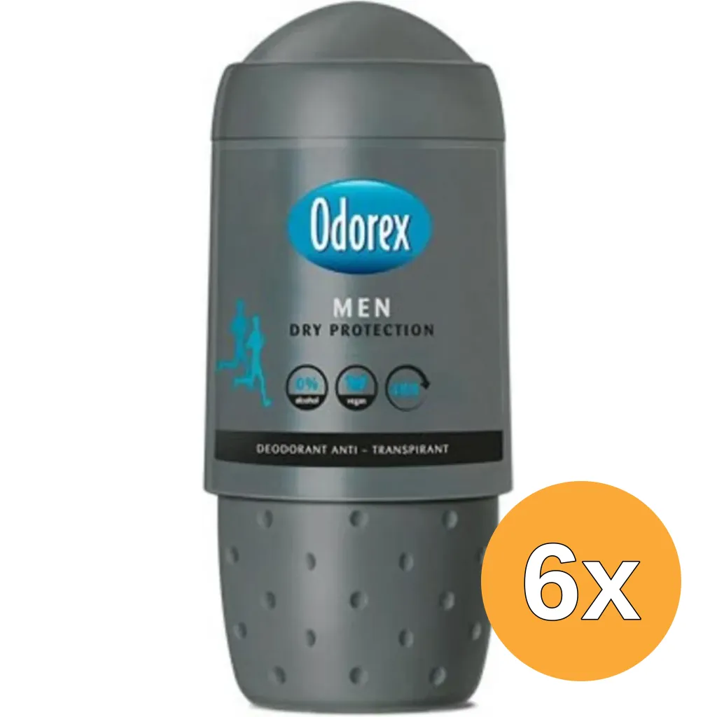 6x Odorex Deo Roll-on Men - Dry Protection (50 ml)