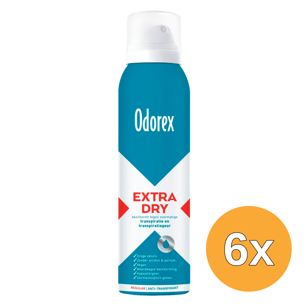 6x Odorex Extra Dry Deospray Regular (150 ml)