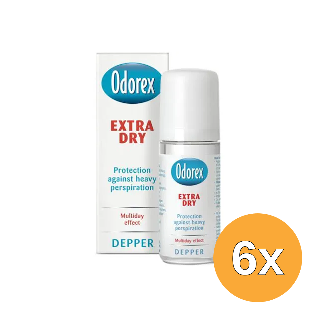 6x Odorex Extra dry depper (50 ml)