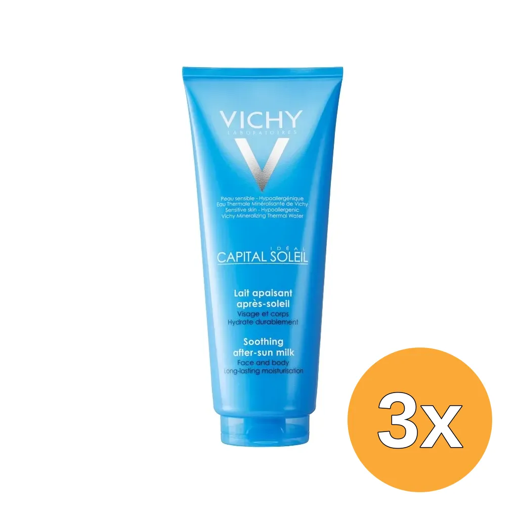 3x Vichy Capital Soleil Aftersun Melk (300ml)