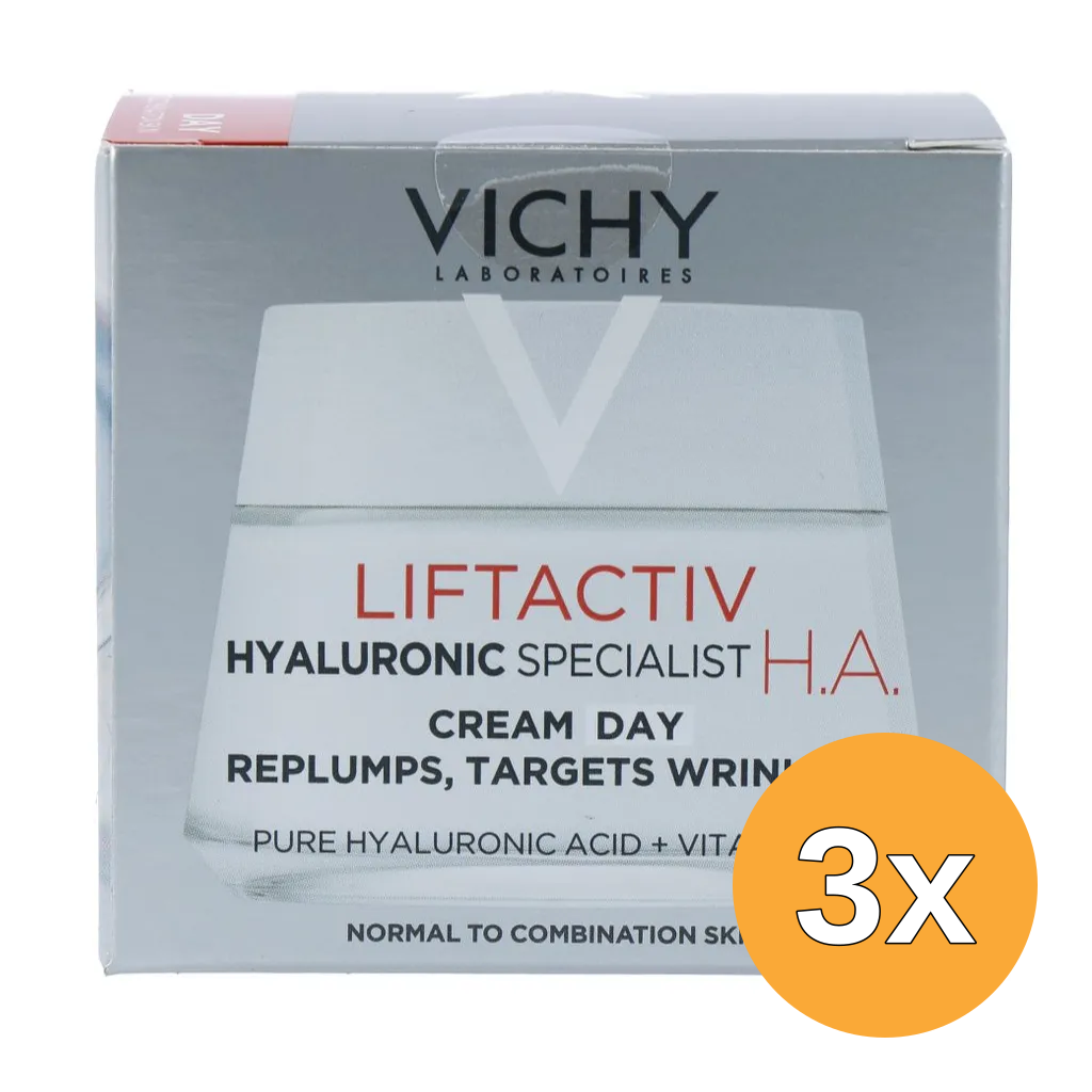 3x Vichy Liftactiv Hyaluronic Specialist H.a. Dagcrème (50 ml)
