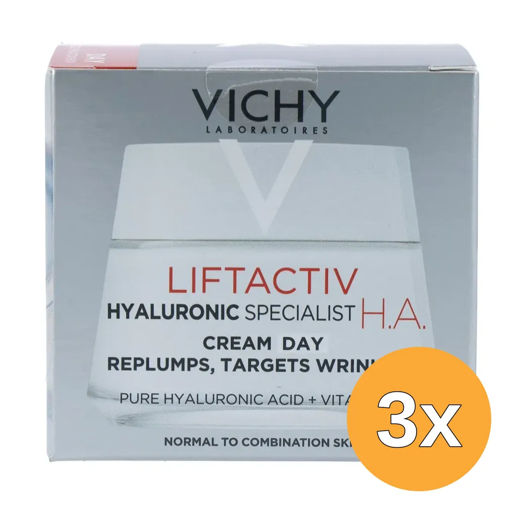 3x Vichy Liftactiv Hyaluronic Specialist H.a. Dagcrème (50 ml)