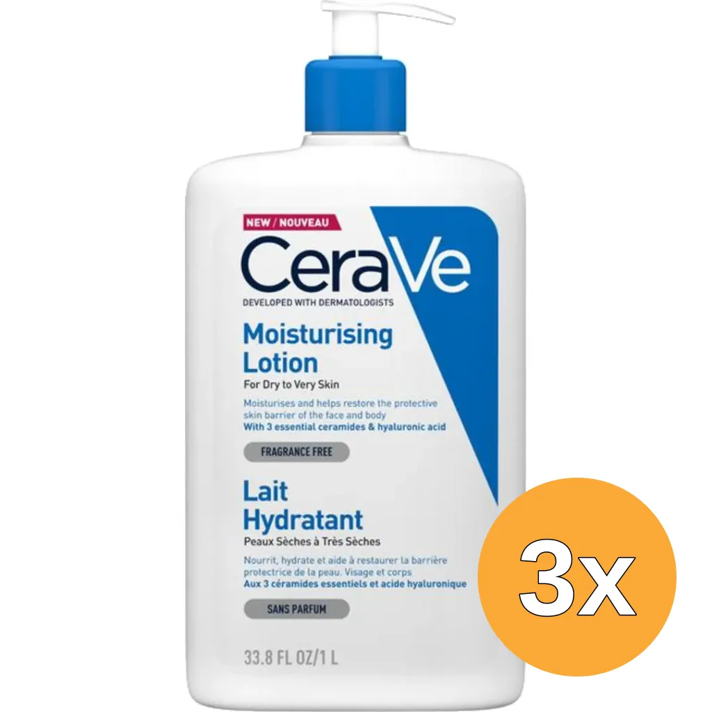 3x Cerave Melk hydraterend (1000 ml)