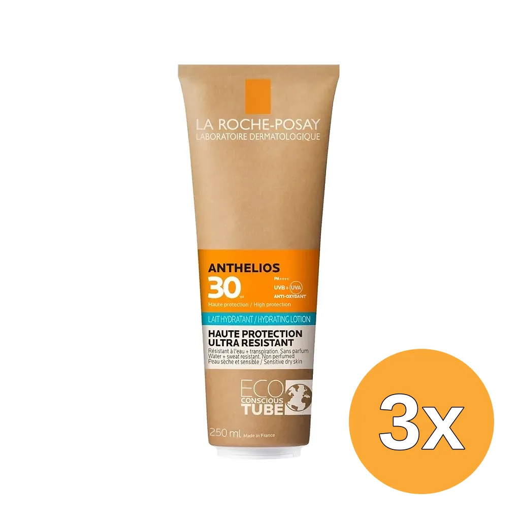 3x La Roche-Posay Anthelios Hydrating Lotion Eco SPF30 (250 ml)