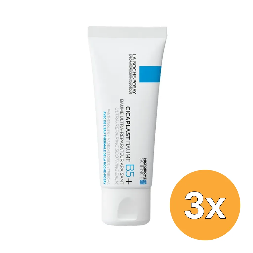 3x La Roche-Posay Cicaplast Balsem B5+ Ultra-repairing Soothing Balm (40 ml)
